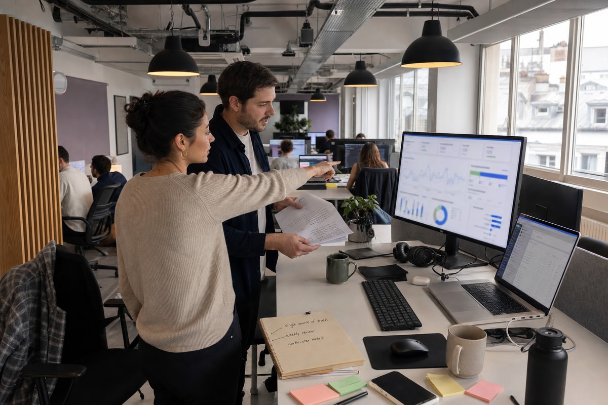 Équipe Spark travaillant sur un dashboard de pilotage data